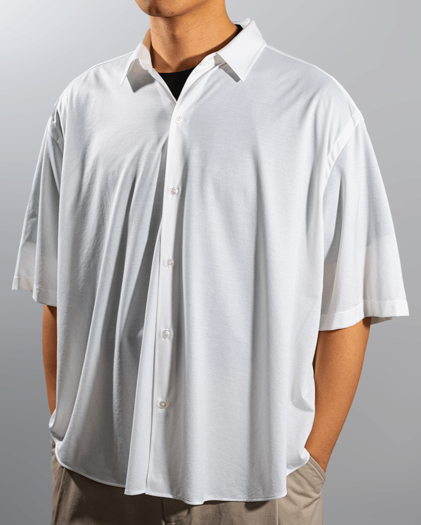 KANEMASA PHIL. 2025SS|46G Atmosphere S/S Shirt (WHITE) - IKKOKU SHOP