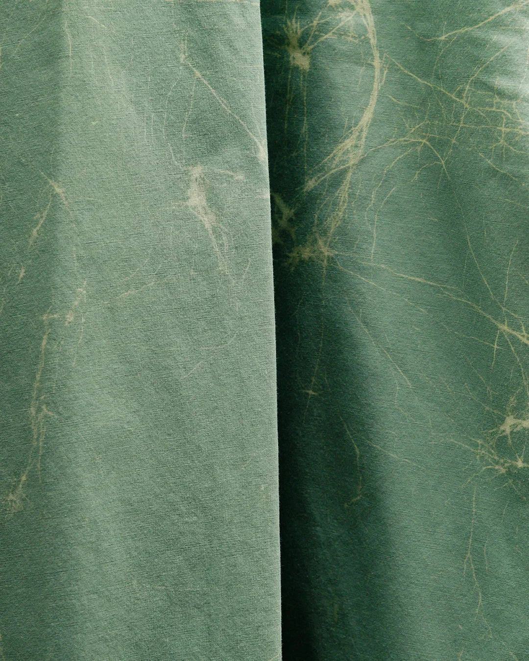 GGG|Super High Gauge Jersey Wax Resist Dye Open Collar Half Sleeve Shirt (SAGE GREEN)