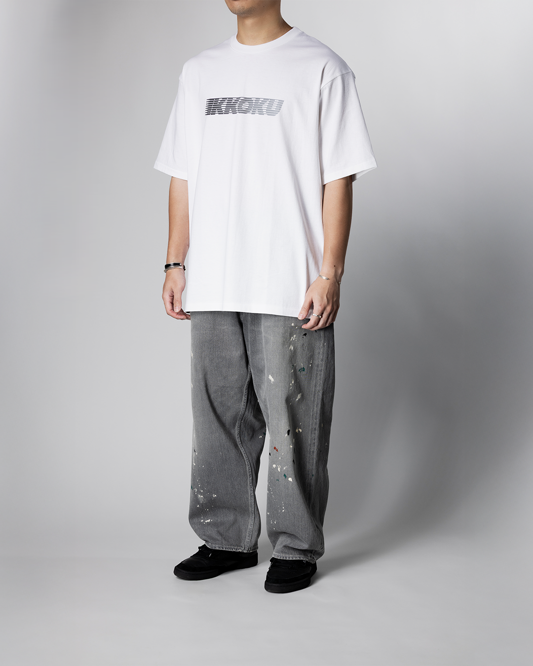 IKKOKU|Speed-line Logo Tee (GREYTONE)