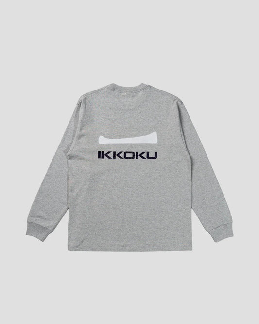 IKKOKU|Embroidery Logo L/S Tee (HEATHER GREY)