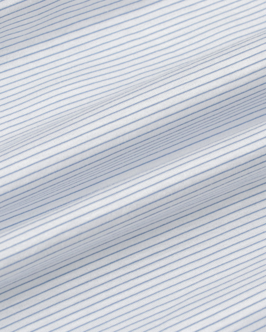 KANEMASA PHIL.|46G Stripe Atmosphere Shirt (WHITE BLUE)