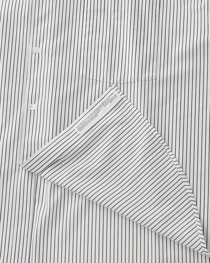 【40% OFF】KANEMASA PHIL. 2024SS｜46G Atmosphere Stripe SS Shirt (WHITE NAVY)