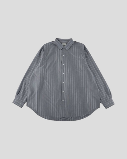 KANEMASA PHIL. 2025AW｜46G Atmosphere Stripe Shirt (BLUE)