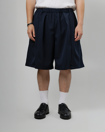 UNTRACE｜_263 KNEE SHORTS (DARK NAVY / OLIVE)