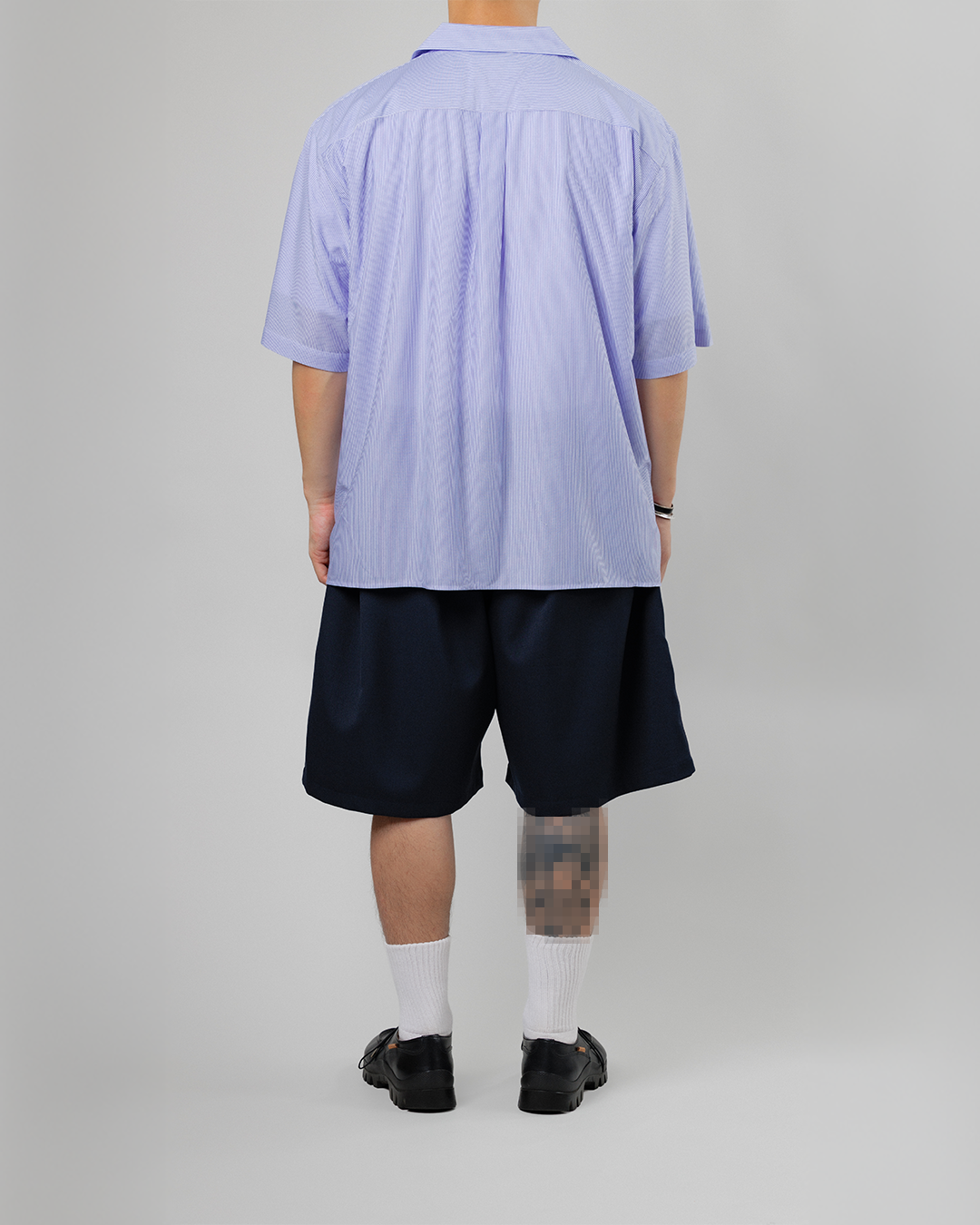 UNTRACE｜_263 KNEE SHORTS (DARK NAVY / OLIVE)