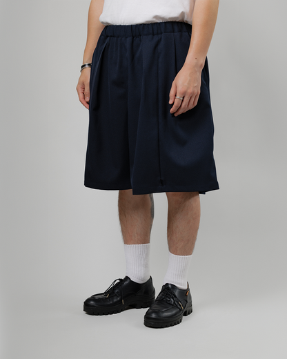 UNTRACE｜_263 KNEE SHORTS (DARK NAVY / OLIVE)