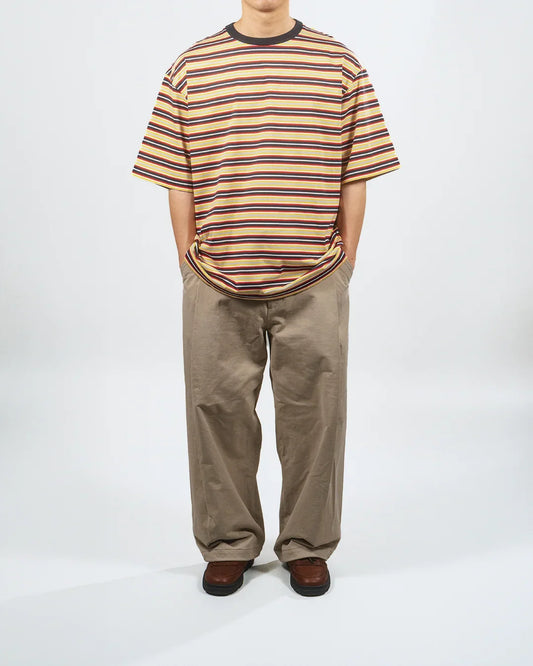 【Last 1】KANEMASA PHIL.｜36G Multi Border S/S Tee (NAVY)