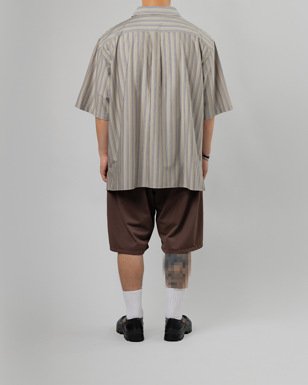 KANEMASA PHIL.｜46G Stripe Ether Shirt (PURPLE BLACK)