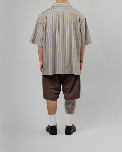 KANEMASA PHIL.｜46G Stripe Ether Shirt (PURPLE BLACK)