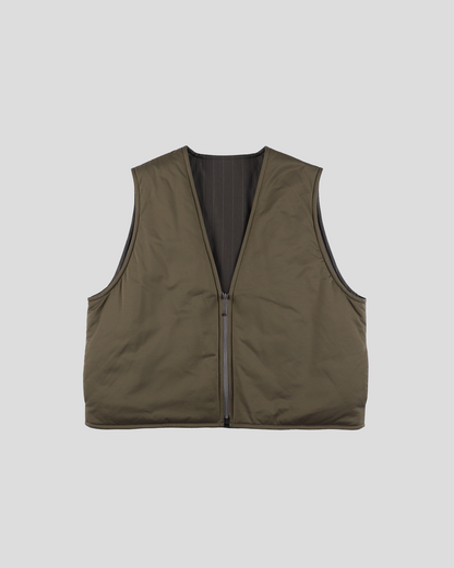 KANEMASA PHIL. 2025AW｜46G Reversible Vest (BROWN x GREY)