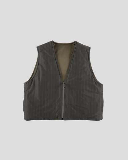 KANEMASA PHIL. 2025AW｜46G Reversible Vest (BROWN x GREY)