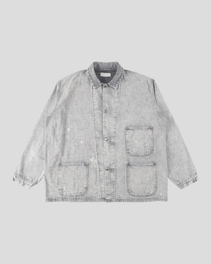 【30% OFF / Last 2】tsuzuli｜COVERALLS JACKET (BLACK FADE)