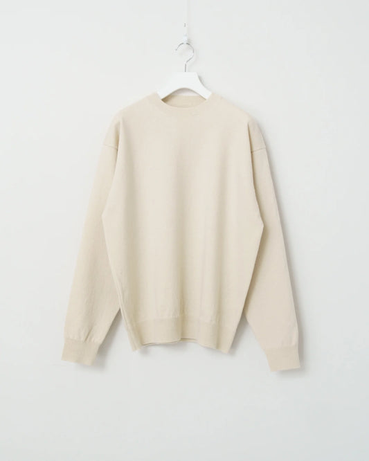 YONETOMI｜RIGID CASHMERE SWEATER Crew Neck Pullover (RAW)