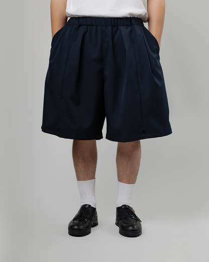 UNTRACE｜_263 KNEE SHORTS (DARK NAVY / OLIVE)
