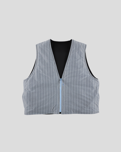【Last 1】KANEMASA PHIL. 2025AW｜46G Reversible Vest (BLACK x BLUE)