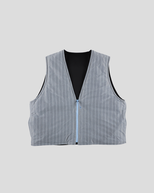 【Last 1】KANEMASA PHIL. 2025AW｜46G Reversible Vest (BLACK x BLUE)