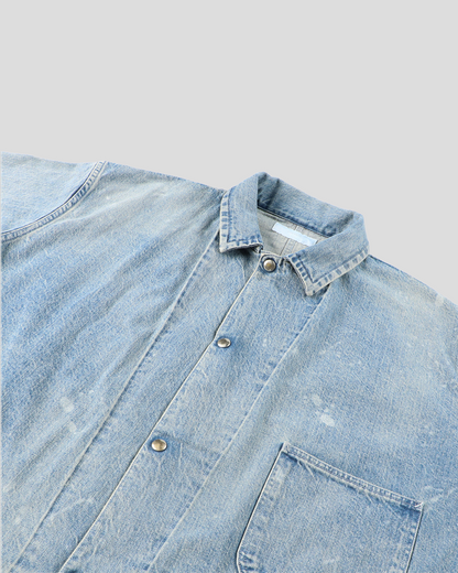 【30% OFF】tsuzuli｜COVERALLS JACKET (INDIGO FADE)