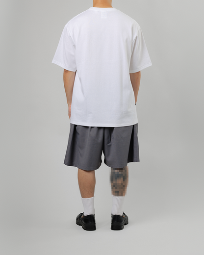 UNTRACE｜_263 KNEE SHORTS (CHARCOAL / DEEP PURPLE)