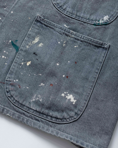 【40% OFF / Last2】tsuzuli 2024AW｜COVERALLS JACKET PAINT (BLACK PAINT)