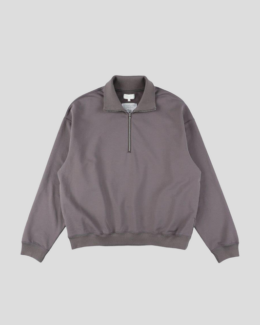 【40% OFF】KANEMASA PHIL. 2024AW｜36G Super Fine Gauge Half Zip Pullover (CHARCAOL)