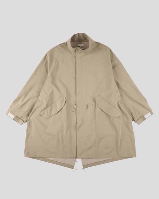 【40% OFF】KANEMASA PHIL. 2025SS｜36G ECONYL Solid INCL Military Coat (KHAKI)