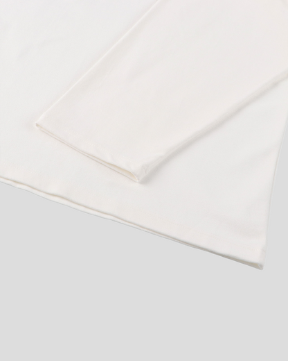 【30% OFF】tsuzuli｜BSQ BOAT NECK LONG SLEEVE (WHITE)