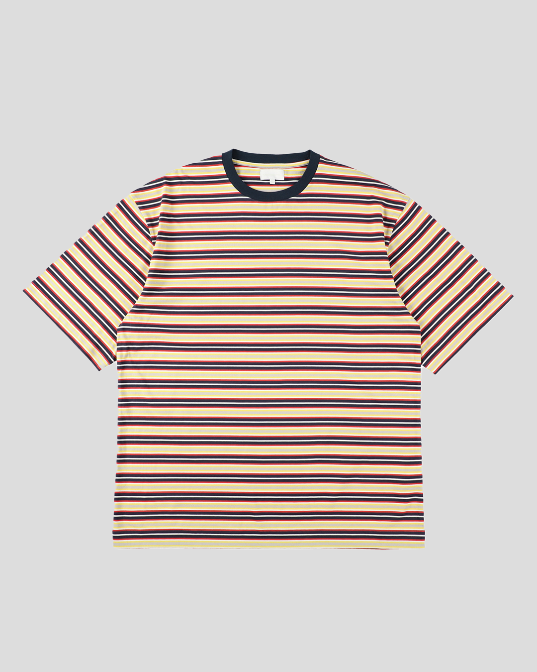 【20% OFF】KANEMASA PHIL. 2025SS｜36G Multi Border S/S Tee (NAVY)
