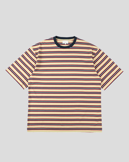 【20% OFF】KANEMASA PHIL. 2025SS｜36G Multi Border S/S Tee (NAVY)