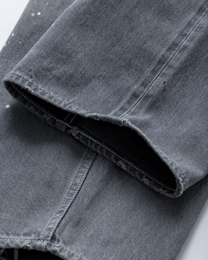 【40% OFF / Last 1】tsuzuli 2024AW｜EZ DENIM 5P PANTS PAINT (BLACK PAINT)
