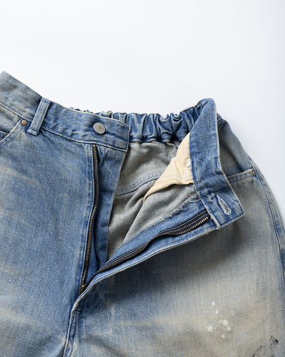 【40% OFF / Last 1】tsuzuli 2024AW｜EZ DENIM 5P PANTS PAINT (INDIGO PAINT)