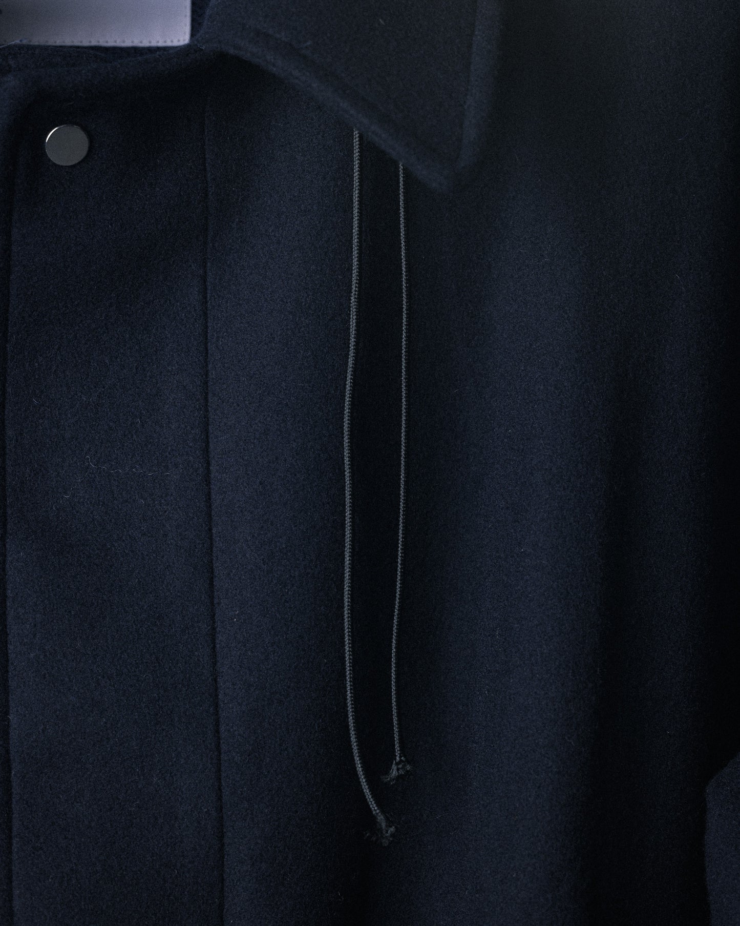 UNTRACE 2024AW｜LAMBS WOOL MELTON TRNECH JACKET (DARK NAVY)