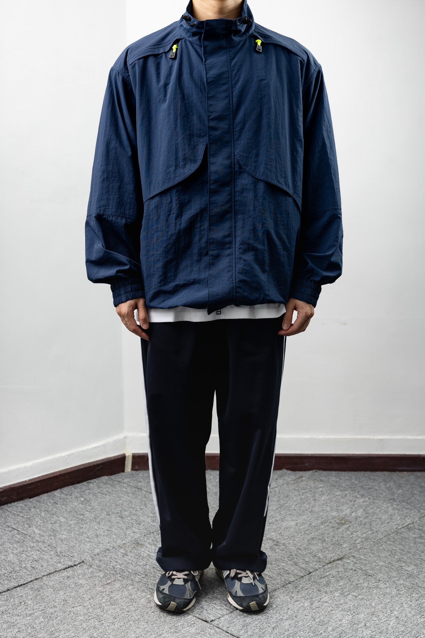 【LAST 1】KANEMASA PHIL. 2024SS｜36G ECONYL Jersey Track Pants (NAVY)