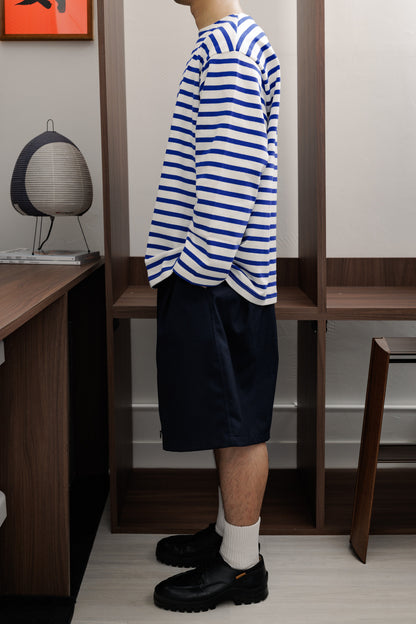 tsuzuli｜BSQ BOAT NECK LONG SLEEVE (WHITE/BLUE)