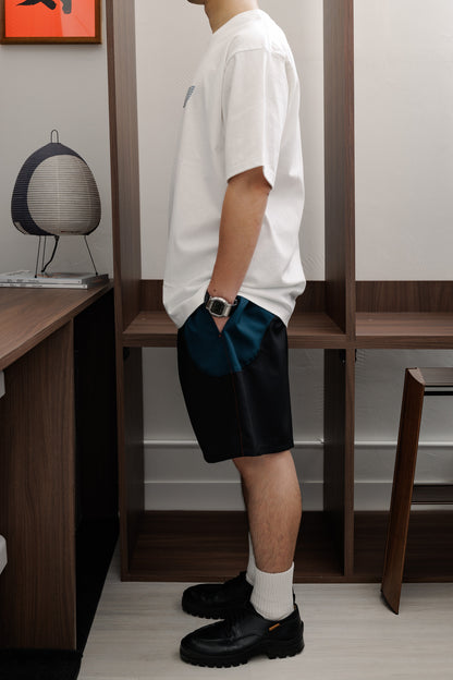 UNTRACE｜_271 LEISURE SHORTS (BLACK MULTI)