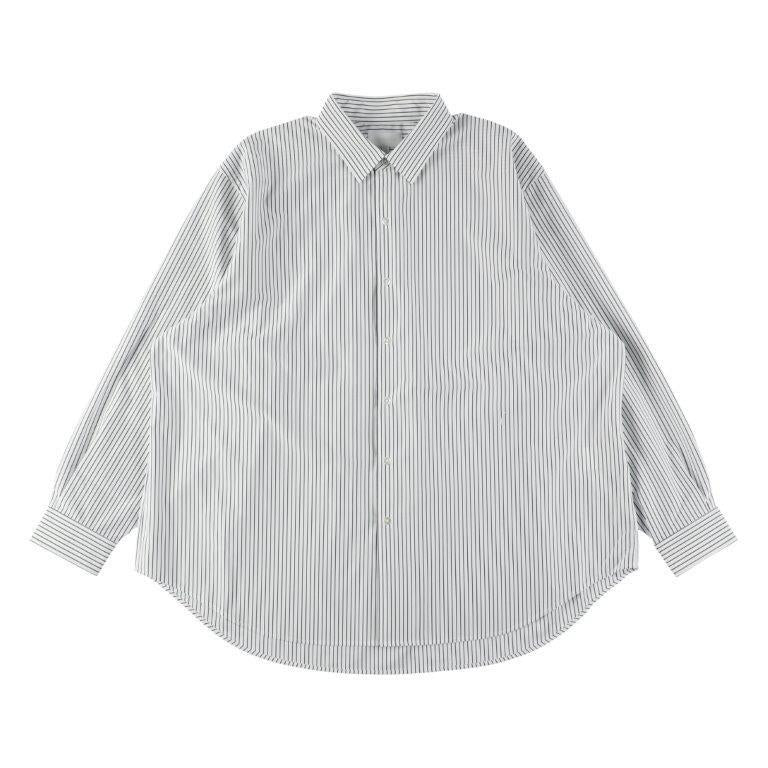 KANEMASA PHIL. 2024AW｜46G Atmosphere Stripe Shirt (WHITE NAVY)