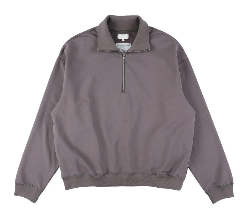 KANEMASA PHIL. 2024AW｜36G Super Fine Gauge Half Zip Pullover (CHARCAOL)