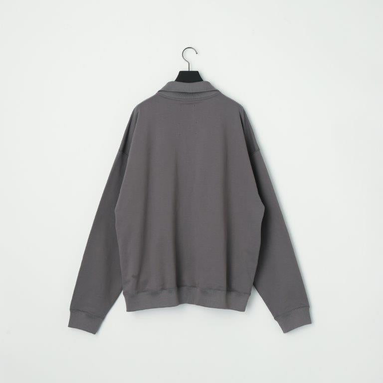 KANEMASA PHIL. 2024AW｜36G Super Fine Gauge Half Zip Pullover (CHARCAOL)