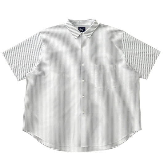 KANEMASA PHIL.｜46G Atmosphere Stripe SS Shirt (WHITE NAVY)