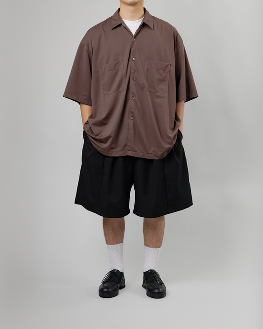 KANEMASA PHIL.｜36G Nylon Balise SS Shirt （BROWN DYE）