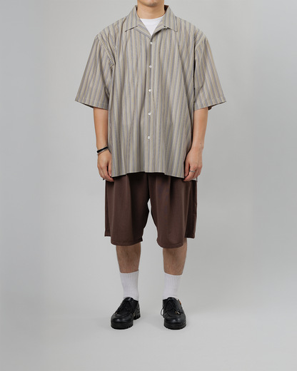 KANEMASA PHIL.｜46G Stripe Ether Shirt (PURPLE BLACK)