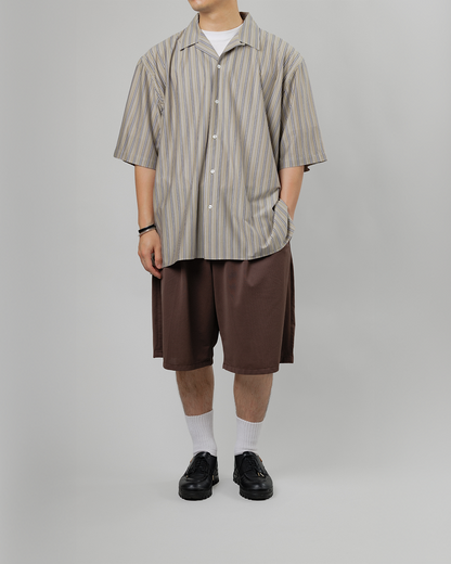 KANEMASA PHIL.｜46G Stripe Ether Shirt (PURPLE BLACK)
