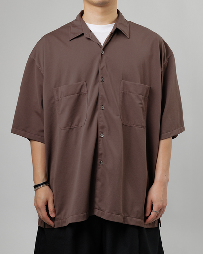 KANEMASA PHIL.｜36G Nylon Balise SS Shirt （BROWN DYE）