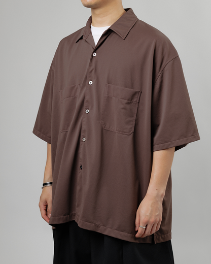 KANEMASA PHIL.｜36G Nylon Balise SS Shirt （BROWN DYE）