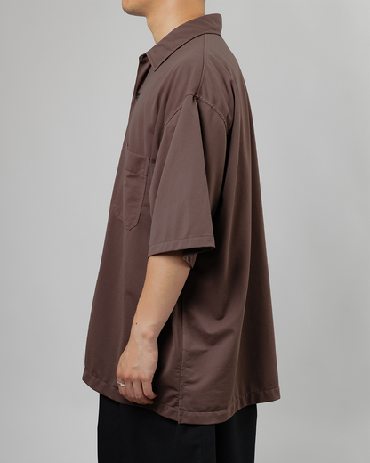 KANEMASA PHIL.｜36G Nylon Balise SS Shirt （BROWN DYE）
