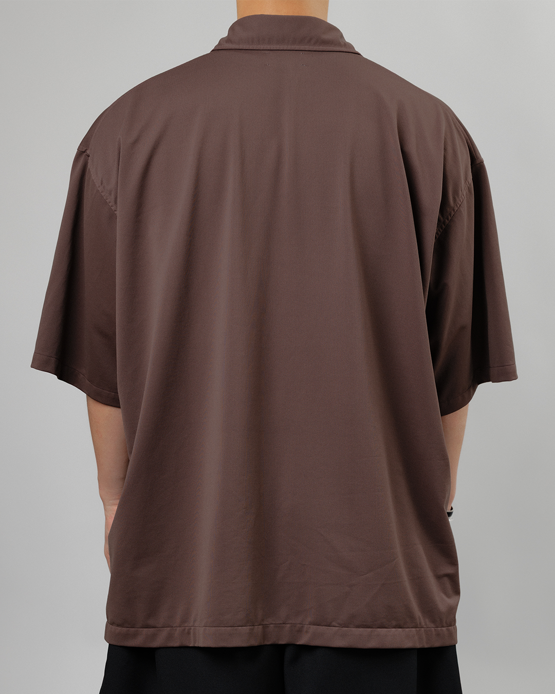 KANEMASA PHIL.｜36G Nylon Balise SS Shirt （BROWN DYE）
