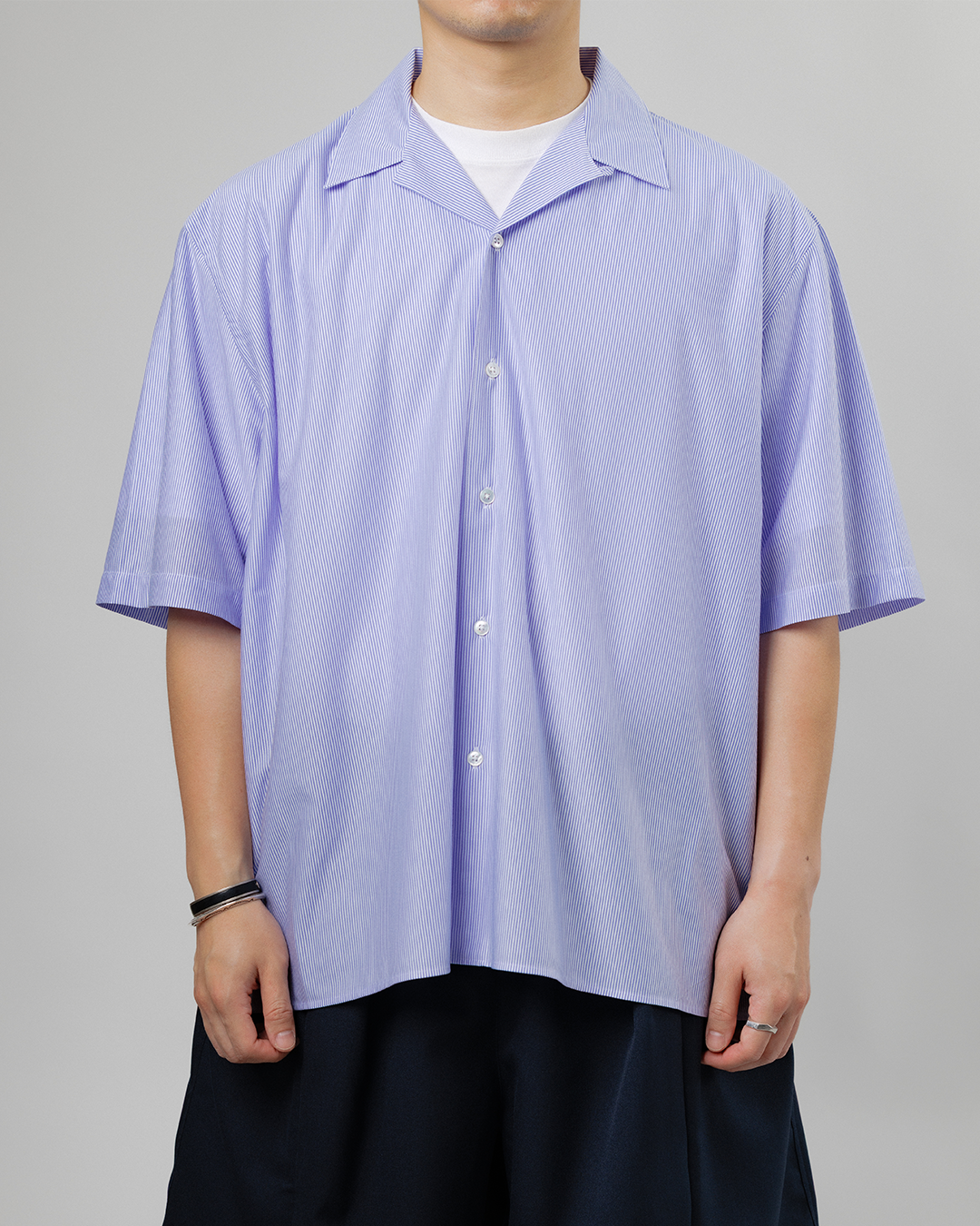 KANEMASA PHIL.｜46G Stripe Ether Shirt (BLUE)