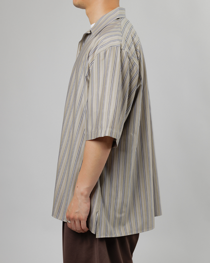 KANEMASA PHIL.｜46G Stripe Ether Shirt (PURPLE BLACK)