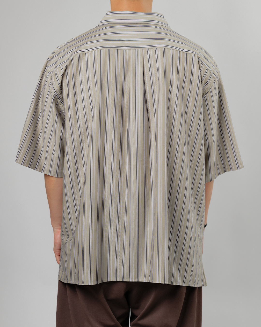 KANEMASA PHIL.｜46G Stripe Ether Shirt (PURPLE BLACK)