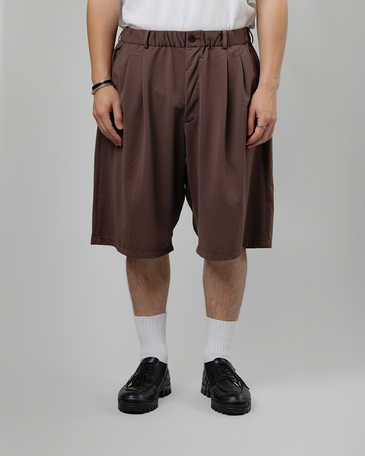 KANEMASA PHIL.｜36G Nylon Tuck Easy Shorts (BROWN DYE)