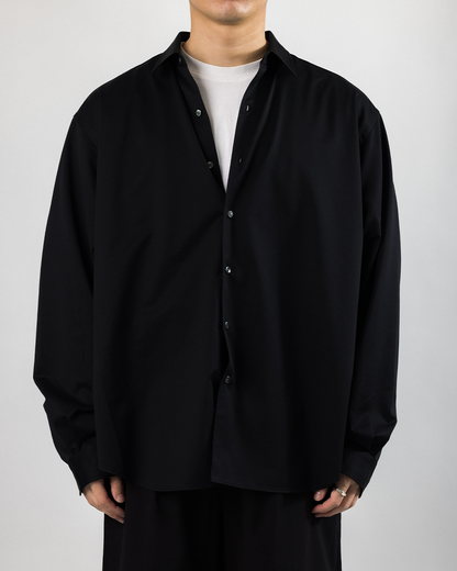 【Last 1】KANEMASA PHIL. 2025AW｜46G Atmosphere Shirt (BLACK)